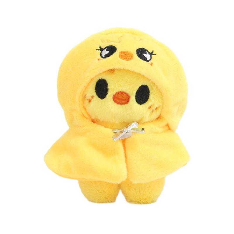 Bang Chan Stray Kids Plush Toy Keychain with Clothes, 4-inch Doll Set, Anime Character Figure, Crystal Super Soft PP Cotton Filling