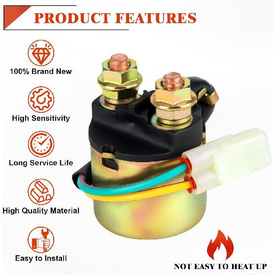 Rancher 420 Starter Solenoid Relay for Honda TRX420 Rancher 420 2007-2014 TRX350 Rancher 350 2000-2006 TRX500 Foreman 500 2005-2019 TRX500 Foreman