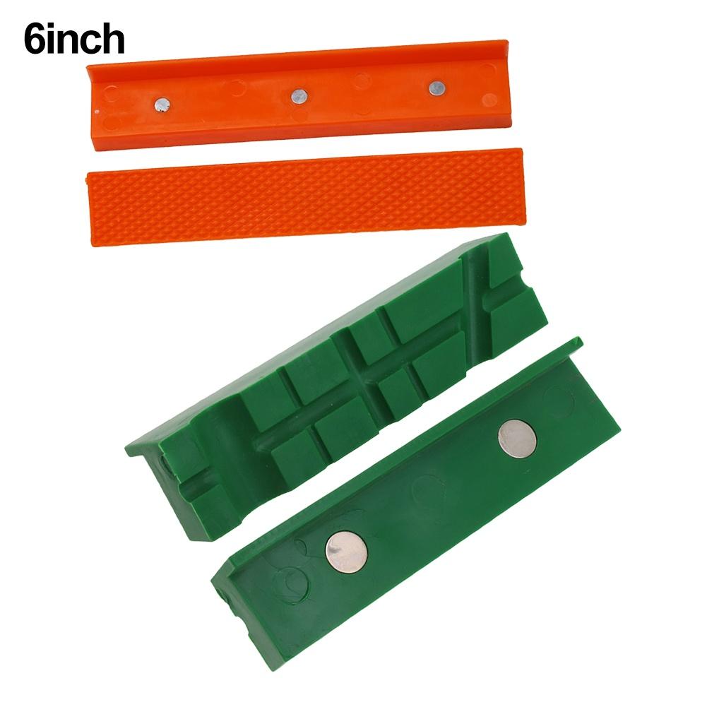 Soft 6in Vise Jaw Pads 2pcs with Magnetic Fixing for Metal Vise and Drill Press Compatible with Milling Machines