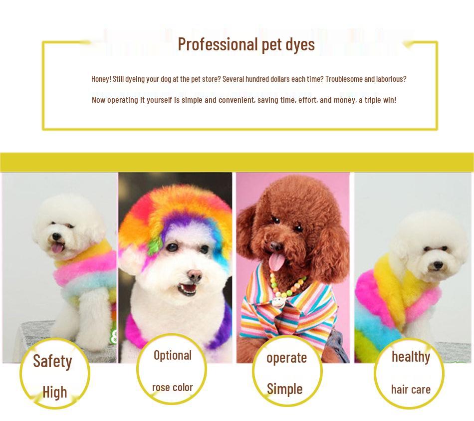 Tierhaar-Färbecreme für Hunde - Dunkle Farbe Behandlung & Schmutzentfernung