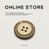 Natural Coconut Shell Buttons Coconut Handmade Diy Handbook Pendant Decorative Buttons Children'S Sweater Clothing Buttons