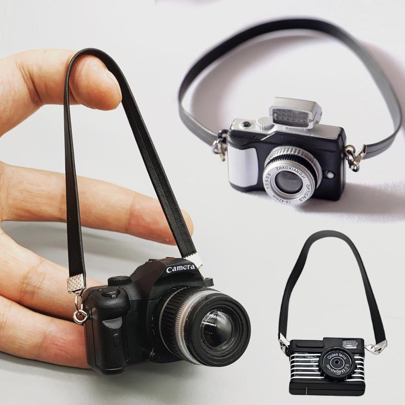 1/6 1/8 1/12 Dollhouse Miniature Digital Slr Camera For Labubu Dolls House Decoration Accessories Simulation Camera Ornaments