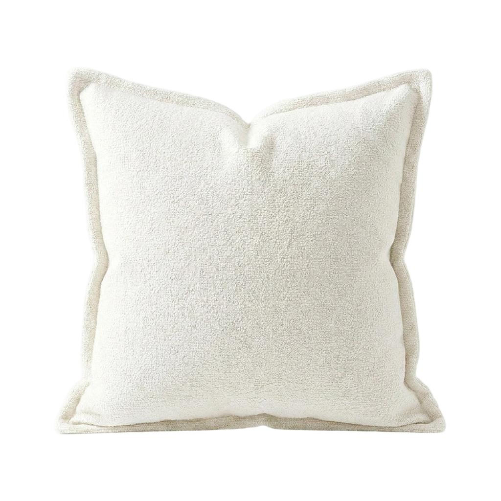 Plüsch-Kurzflor-Kissenbezug mit Paspelrändern Gestrickte Textur Verdickte Weiche Kissenhülle für Zuhause Sofa Schlafzimmer Dekoration