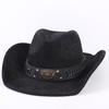 Popular European and American Classic Suede Western Cowboy Hat, Men's and Women's Fashion Big-brimmed Top Hat Shade