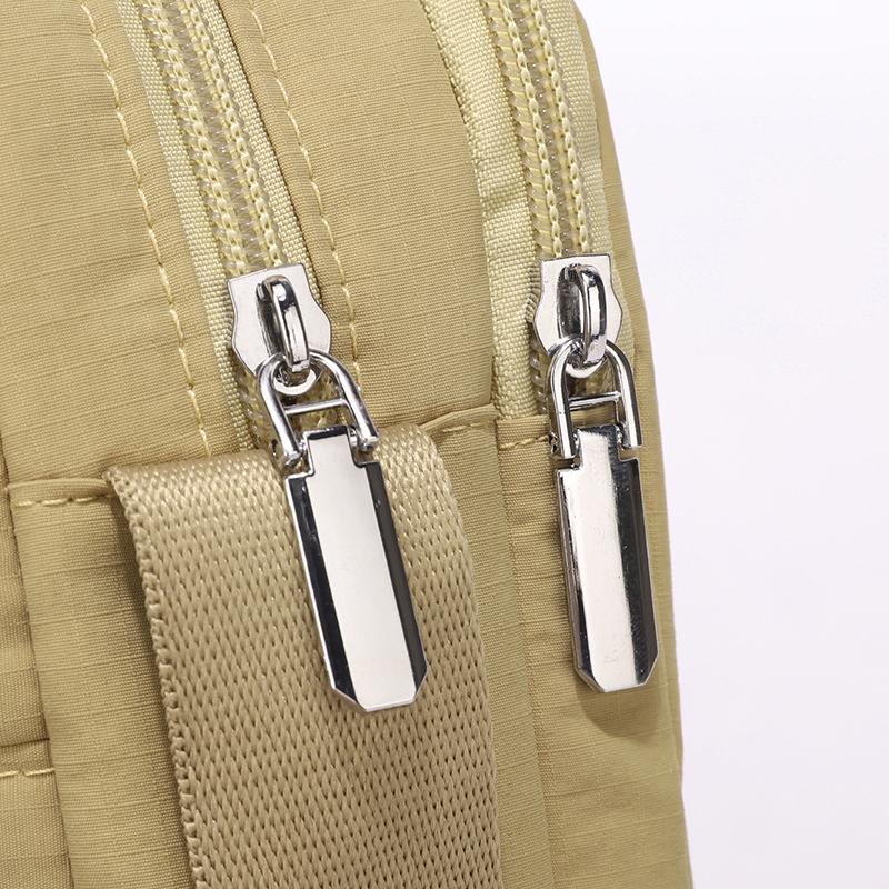 Lightweight Nylon Crossbody Bag with Front Flap Snap Closure Casual Mini Shoulder Purse for Daily Travel
