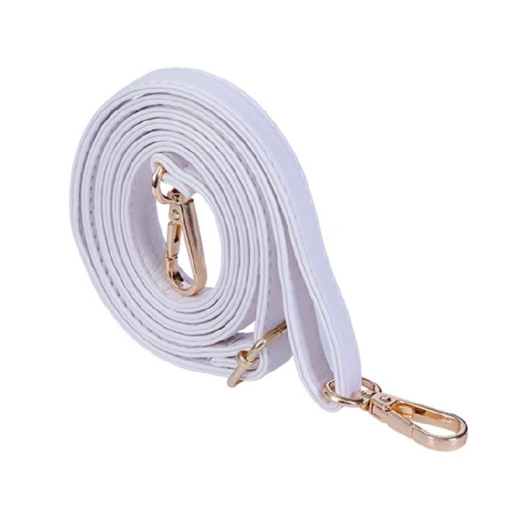 

Crossbody Replacement Strap Leather-Bag Strap with Hooks Wide Shoulder Bag Strap білий