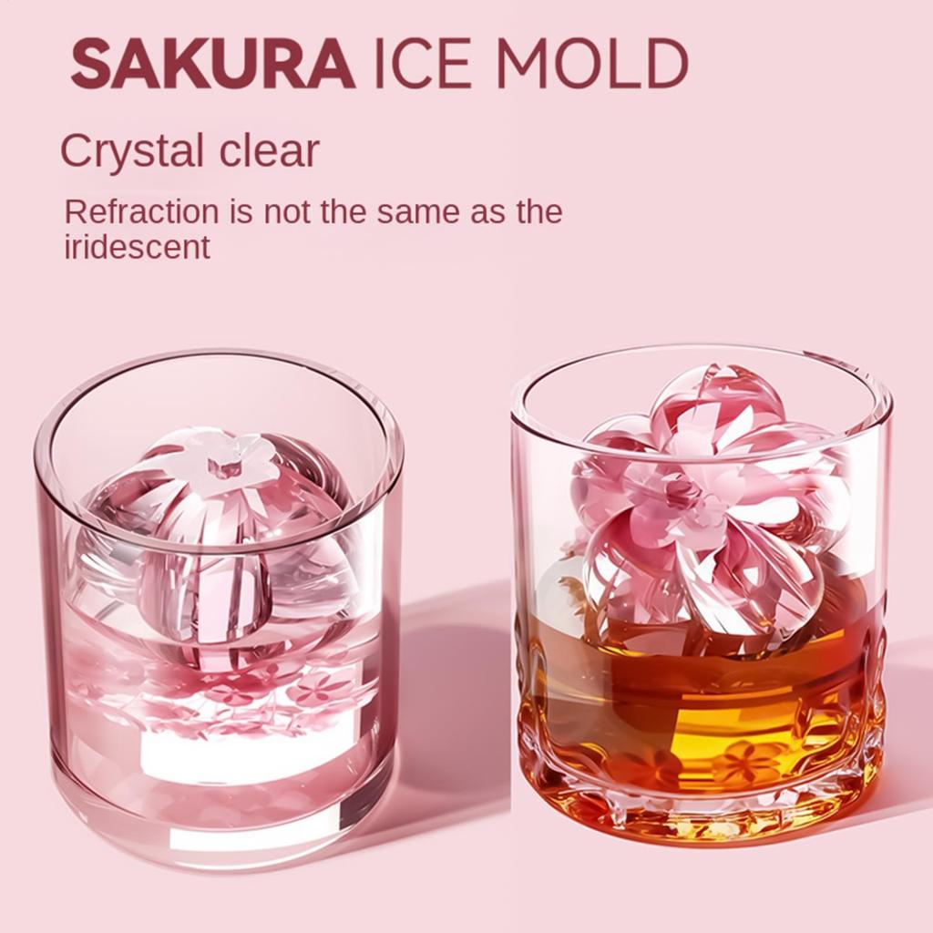 Ice Cubes Ice Ball Mold Flower Shape Ice Cubes  Mold Whiskey Ice Ball Maker Molds Reusable Home Ice Cube Ice Box Gadgets