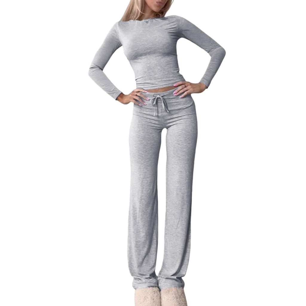 Y2K Sport Style Long Sleeve Long Pants Set Autumn Women Fashion Casual Set For Women