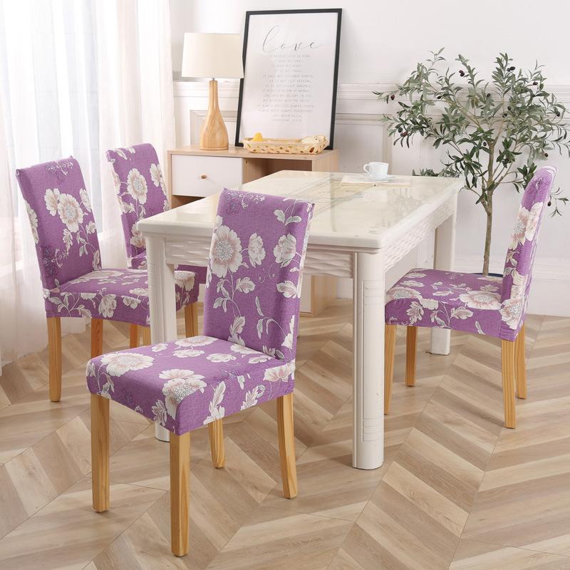 Bedruckter Stuhlbezug Elastischer Küchen-Sitzbezug Stretch Spandex Stuhlbezüge für Esszimmer Hochzeit Hotel Bankett Waschbar