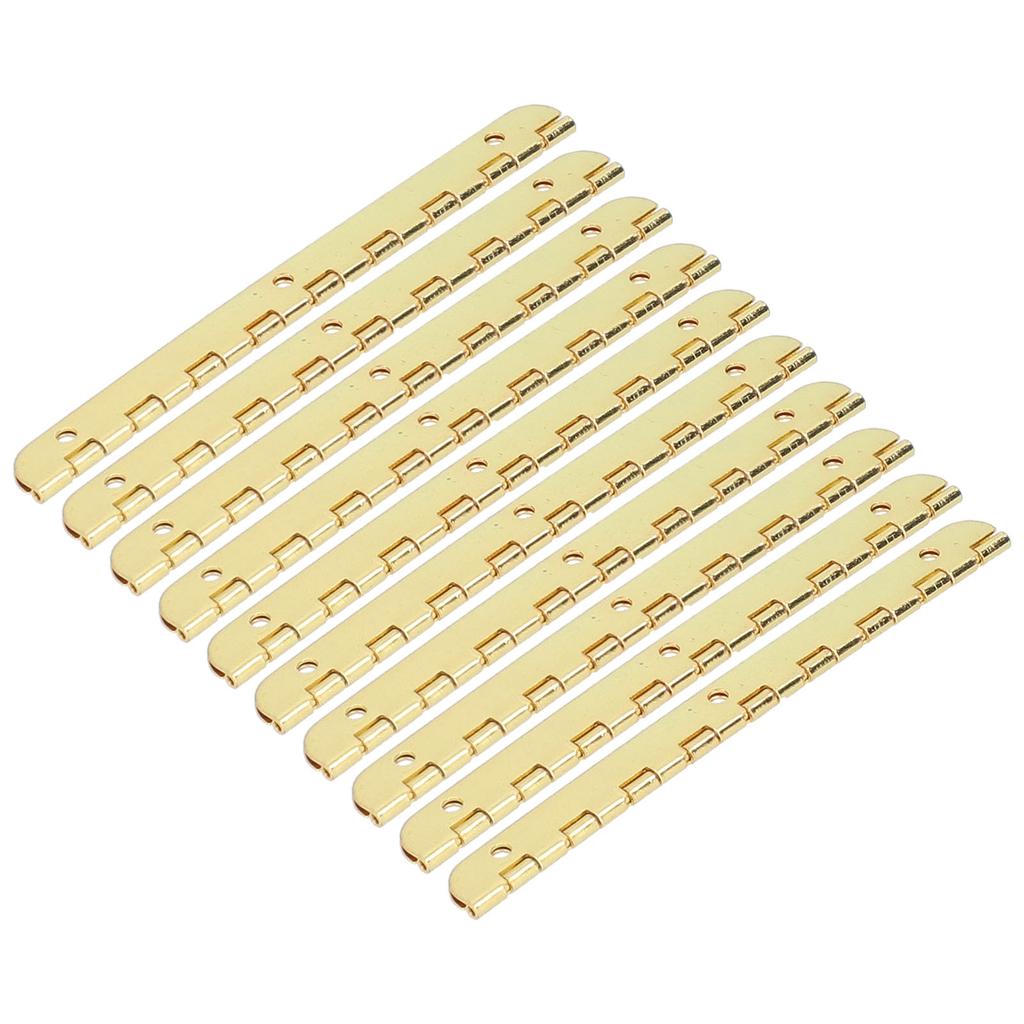 10 Pcs Hinge 100mm Hardware Oval Wooden Box Hinge 90 Degree Yellow Long Strip Hinge Buckle Hinge