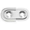 Clothes Rod Holder 2 pcs White Zinc 40 x 18 x 10 mm Iron