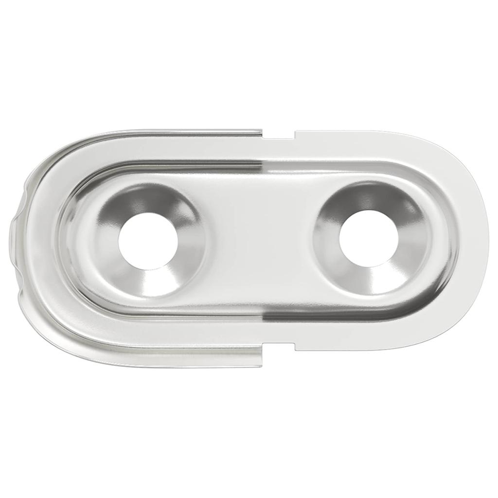 Clothes Rod Holder 2 pcs White Zinc 40 x 18 x 10 mm Iron