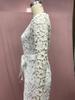 2025 Women's Lace Hollow Long Sleeve Stand Collar Dress - 5 Color Irregular Design