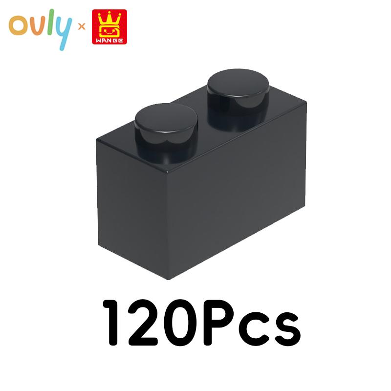 WANGE 2*1 Bausteine 120 Stück Kleine Kompatible Steine 2-Loch Hohe Elemente Zubehör MOC DIY Bulk Kinderspielzeug Nr.3004