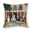 pc Lebanese Party Pillow Cover Arabic Dining Scene  Guitarist Print Traditional Lebanese Home Decor Cushion Case
