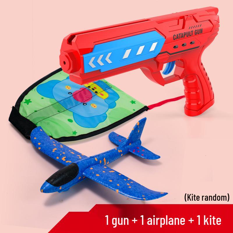 Foam Projectile Airplane Launcher: Hand-Throw Glider Toy for Kids with One-Key Flight