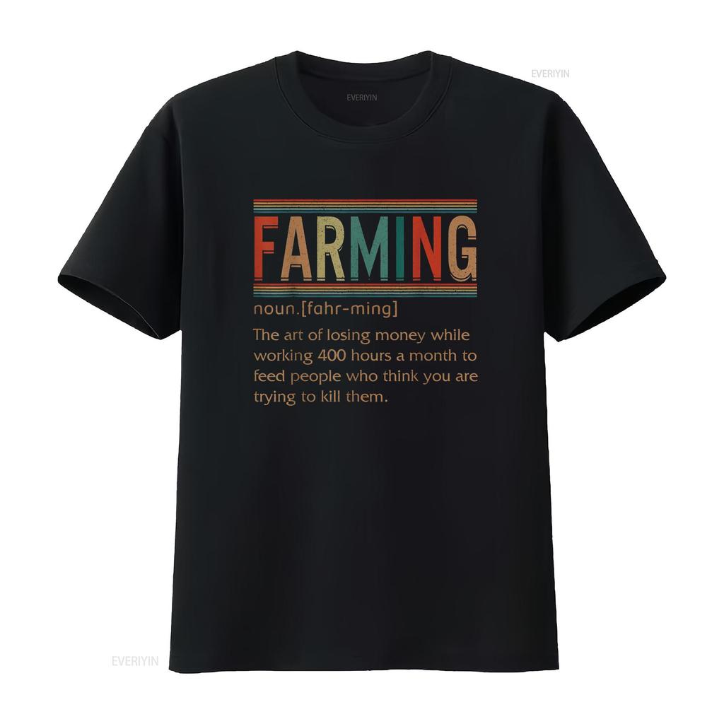Farming Noun Definition Funny Farmer Farm Lover S T Shirt Vintage Washed Soft Designer Clothes Unisex Homme