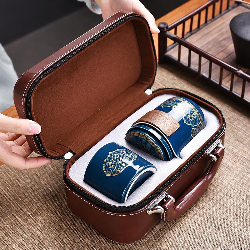 Ceramic Kuaike Cup Simple Set One Pot Three Cups Travel Tea Set with Tea Can Practical Business Gifts