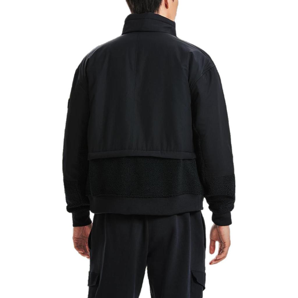 Under Armour Mission Insulated Solid Color Stand Collar Training Fleece Jacket Men Jacket Black 1378841-001
