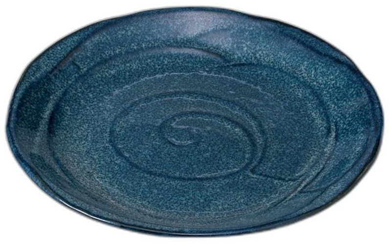 Navy Blue Plate x x Medium Plate Setomonohonpo 8.0" [24.5 24.5 3cm]
