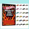 Muscle Car Kerst Adventskalender Met Acryl Ornamenten Voor Vakantiefeest Cadeaus