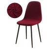 Solid Color Chair Cover Thickened Elastic Minimalist Dining Seat Cover Removable Washable Chair Slipcover Anti-dirty All Season