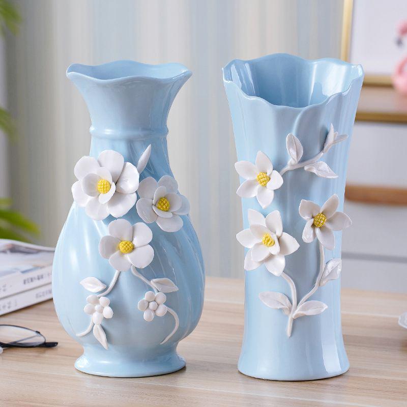 European Modern Ceramic Vase for Flower Arrangements - Ideal Home Decor for Living Room, Dining Table, or Coffee Table - Perfect Housewarming Gift