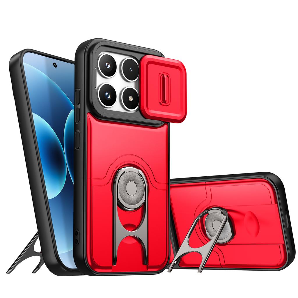 For Xiaomi Poco X6 Pro Case Poco F6 Pro Cover Poco X6 Pro F6Pro Matte Feeling Hard Military Stand Holder Protection Phone Covers