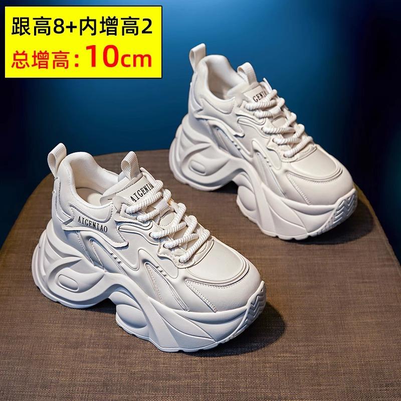 

Папины кроссовки женские с небольшим увеличением роста новая весна 10 см обувь-маффины 12 см толстая подошва увеличение роста женская обувь 39