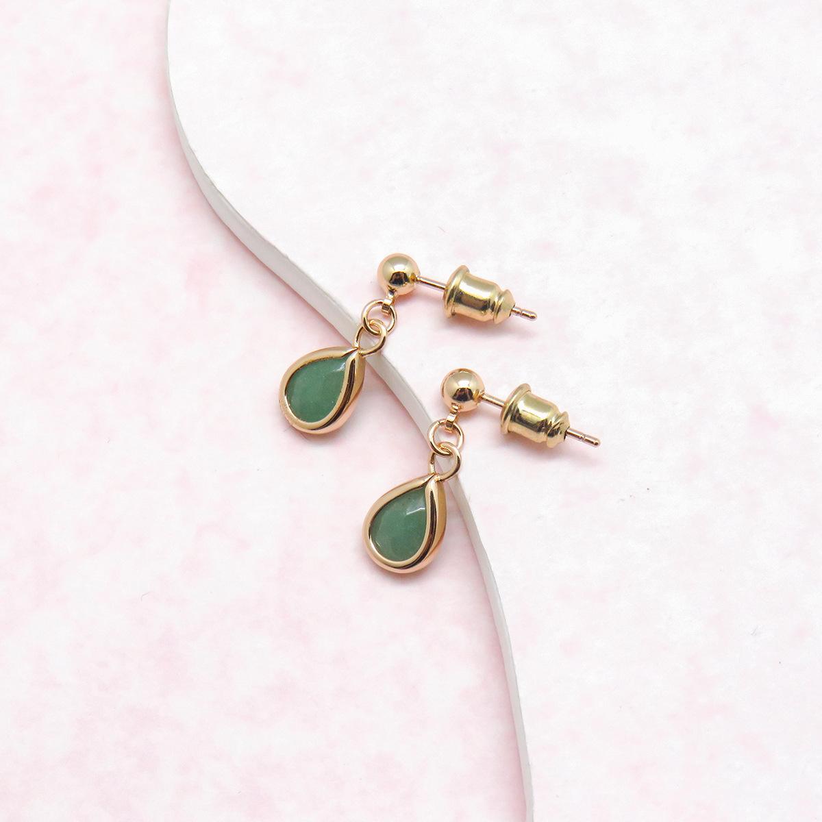 

Серьги-капли модные серьги для женщин зеленые серьги Dongling из натурального камня простые летние серьги серьги