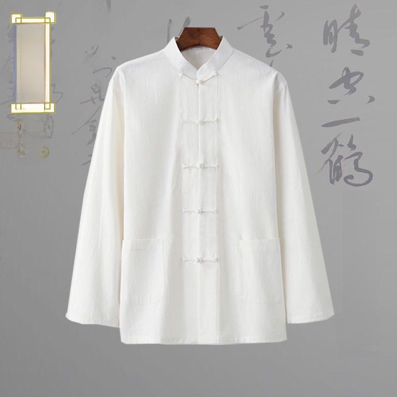 Men's Large Tang Suit Hanfu Long-Sleeve Jacket
