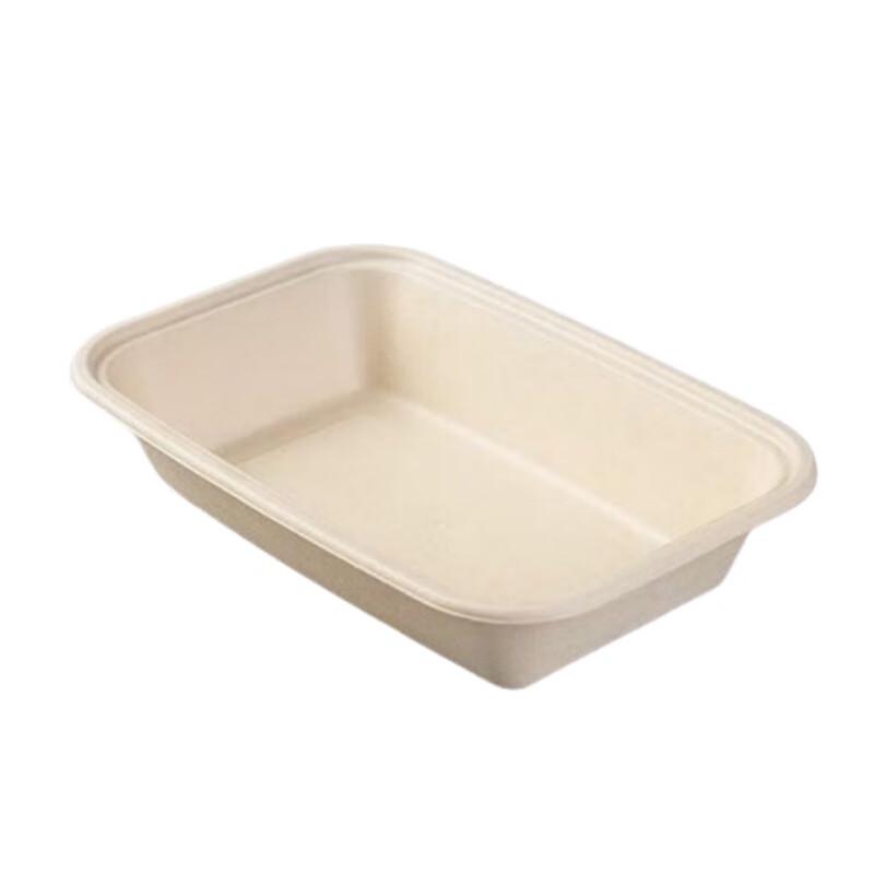 DISHJOY Biodegradable Sugarcane Pulp Rectangular Food Containers