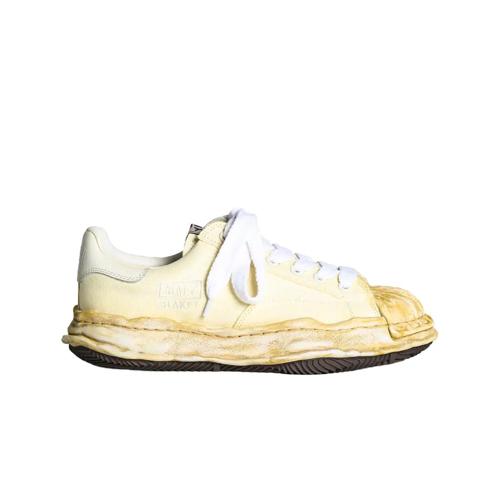 Maison Mihara Yasuhiro Blakey Og Sole Canvas Over Dyed Low-top Sneakers White