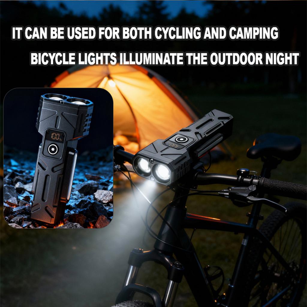 Super Bright Bike Front Light Cycling 7 Lighting Mode Head Flashlight Colorful Warning Side Lamp for Hiking Night Riding Safety