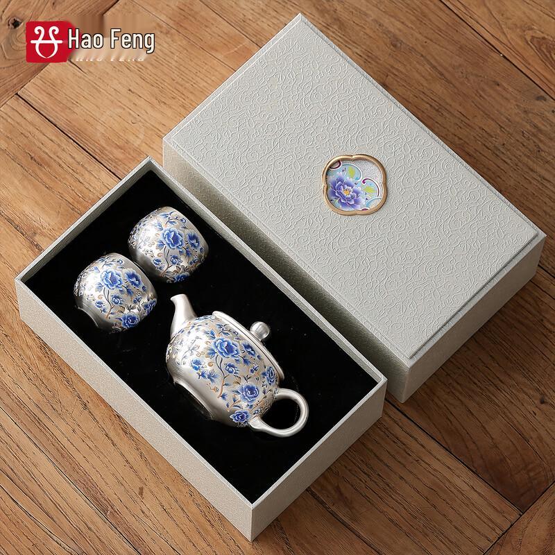 Hao Feng 999 Gilded Silver Dunhuang Tea Set