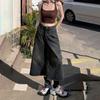 American Retro High-Waisted Wide-Leg Jeans for Women - Spring/Summer Lazy Style
