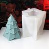 Flexible Silicone Mold Handmade Scented Candle Mould Geometric Christmas Tree Aromatherapys Mold Home Decorations