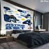 ASTRO BOT Custom Name Wall Tapestry Aesthetic Wall Hanging Printed Fabric Blanket Decorative Tapestries for Bedroom Living Room Home Decor