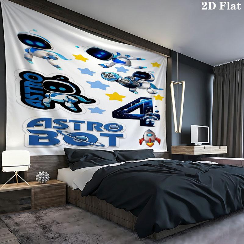 ASTRO BOT Custom Name Wall Tapestry Aesthetic Wall Hanging Printed Fabric Blanket Decorative Tapestries for Bedroom Living Room Home Decor