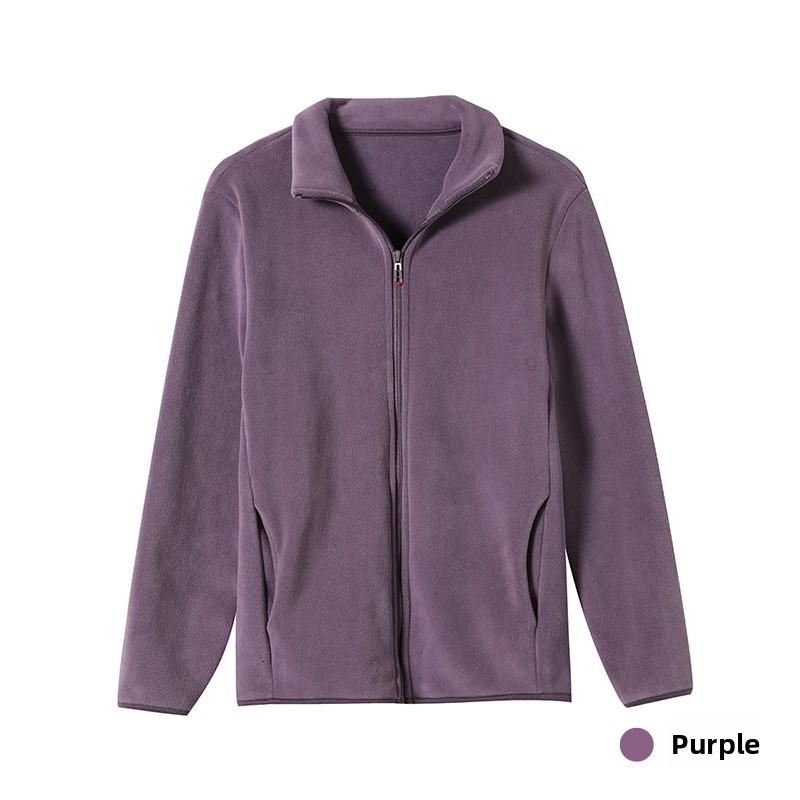 Double-Sided Fleece Jacket for Men and Women, Fleece-Lined Thickened Winter Sweatshirt for Women, Warm Softshell Jacket with Inner Liner