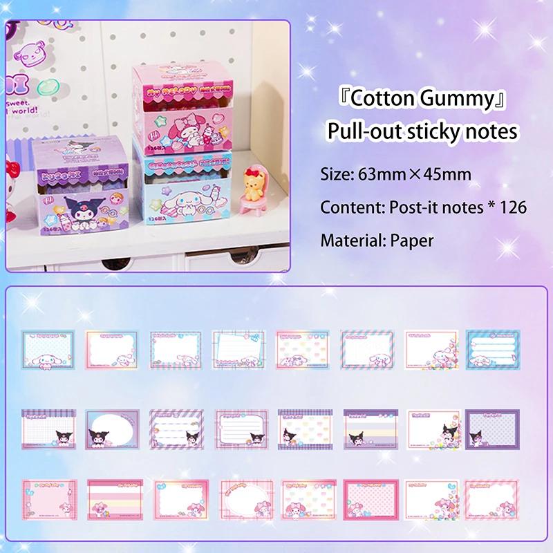 Kuromi Convenience Sticker Cartoon Transparent Stickable Sticky Paper Sticker Full Adhesive Multi Style Sanrio Label Sticker