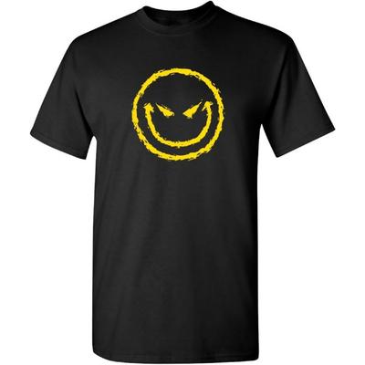 Kwaadaardig Lachgezicht Grafisch Nieuwigheid Sarcastisch Grappig T-shirt