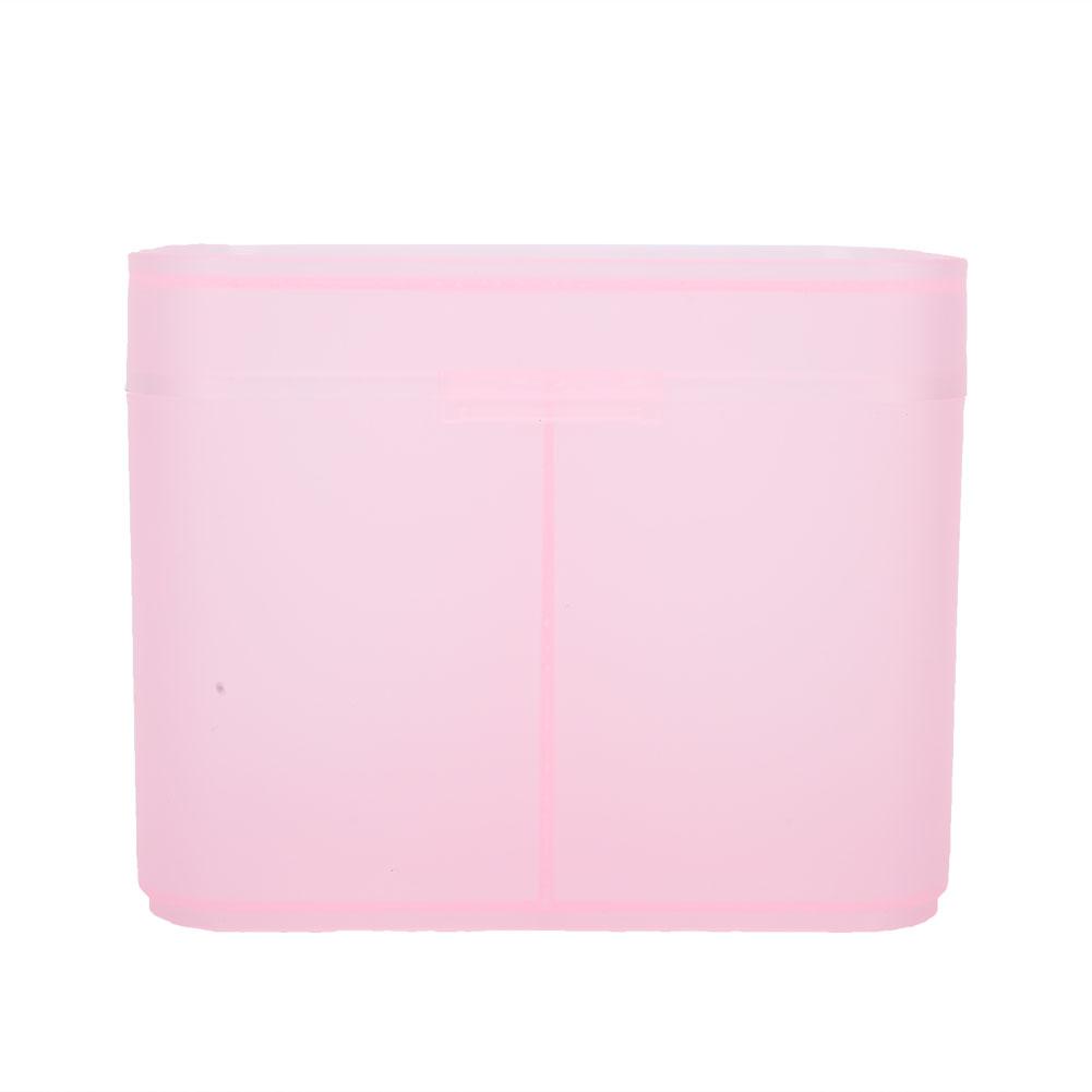 

2 Grids Nail Art Storage Box Nail Polish Remover Pad Holder Container Case