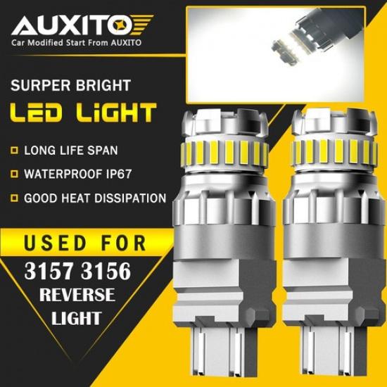 2x 3156 3157 3057 LED Reverse Backup Light Bulbs 6500K Super White CANBUS