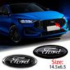 IJN22 1Pc For Mondeo Focus Fusion MK2 MK4 F150 F250 Emblem 14.5cm Car Front Head Hood Bonnet Logo Rear Trunk Badge Sticker