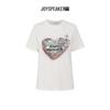 JOY SPEAKER Women's Heart Print Short Sleeve T-Shirt