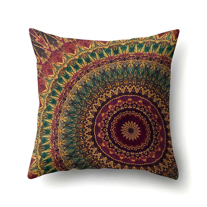 Nordic Bohemian Ethnic Style Polyester Pillow Case Car Decoration Home Printed Bedside Pillow Case