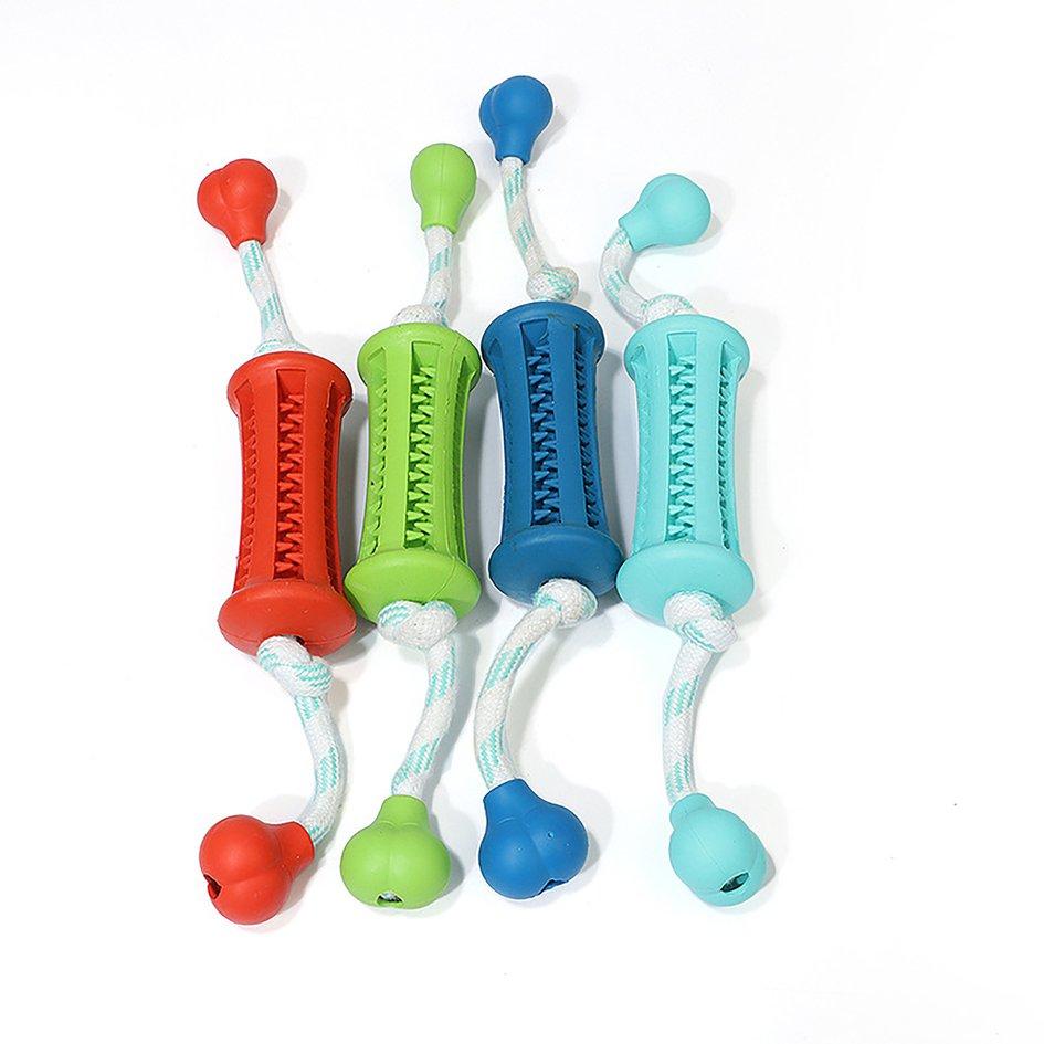 Resitance Dog Rope 💰Kaufe KC Pet dog Cotton rope bite toy bone style Silica gel chew toys ...