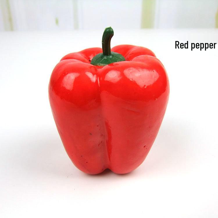 Simulated Chili Bell Pepper Fake Fruit Toy Model for Display