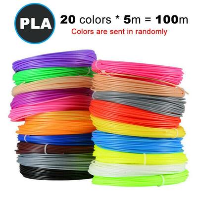 5 X 20 Color 3D Pen Filament Refills PLA 1.75mm Printing Pencil No Smells Colors Plastic Filament Wire For Intelligent 3D Drawing Printer